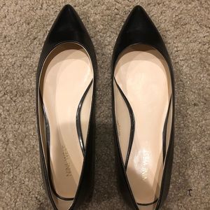 Nine West black flats - size 10